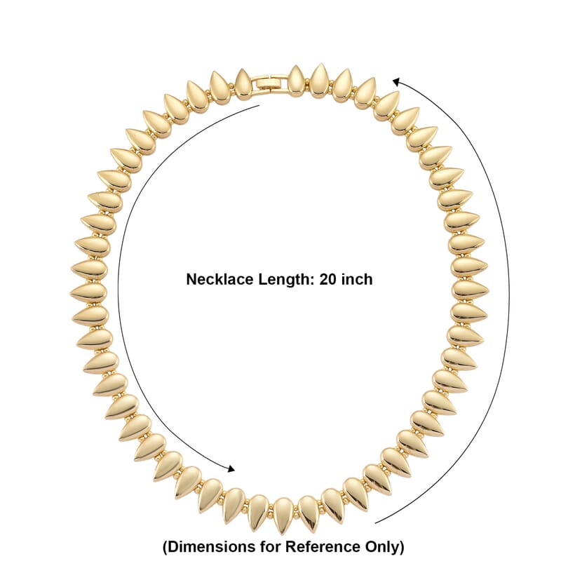 Sculptural Spiked Necklace (20 Inches) in Goldtone