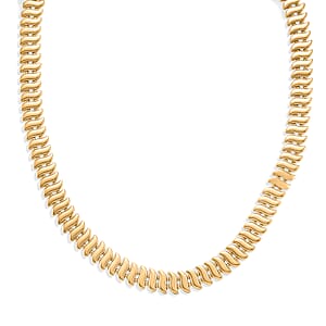 Organic Segmented Necklace (20 Inches) in Goldtone