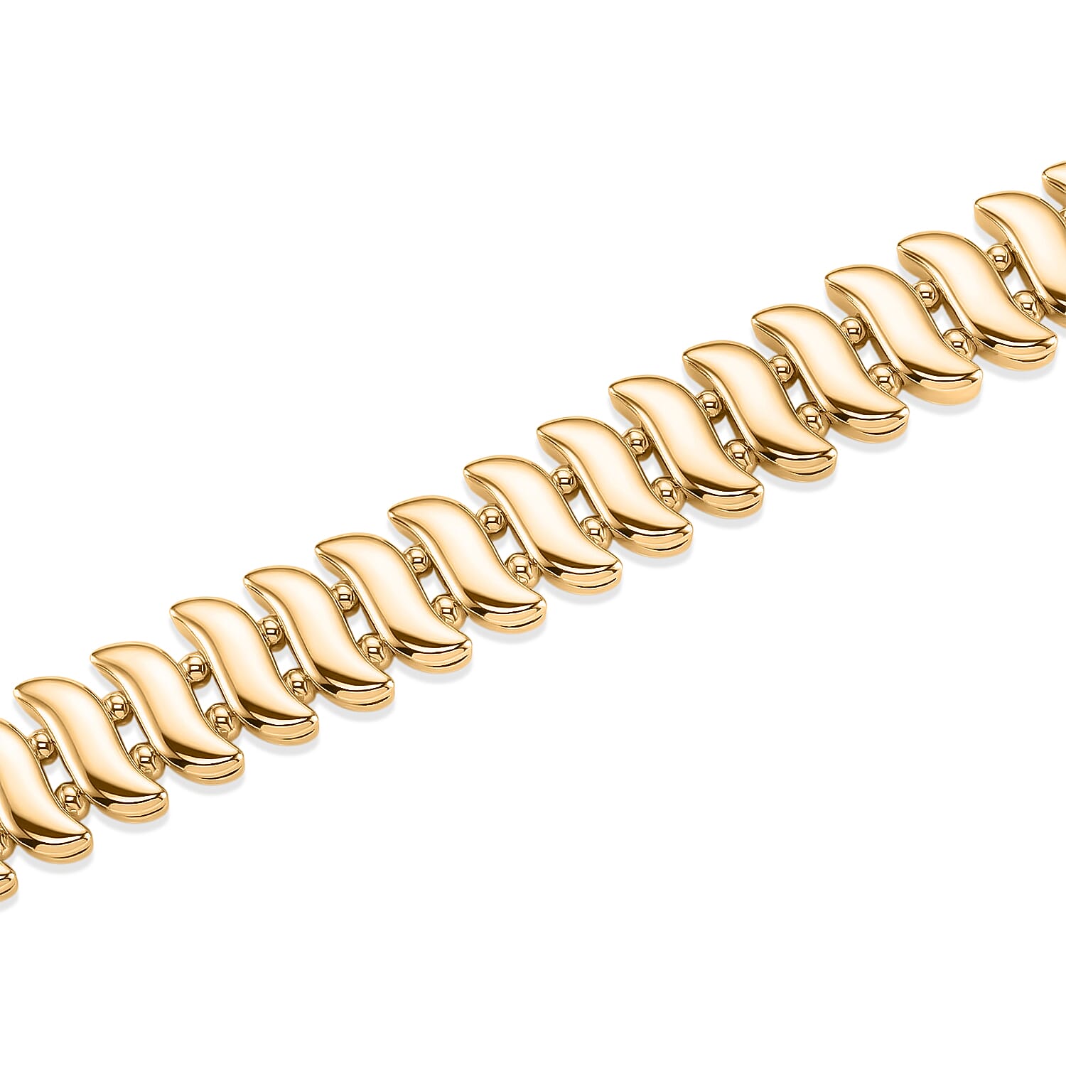 Organic Segmented Necklace (20 Inches) in Goldtone