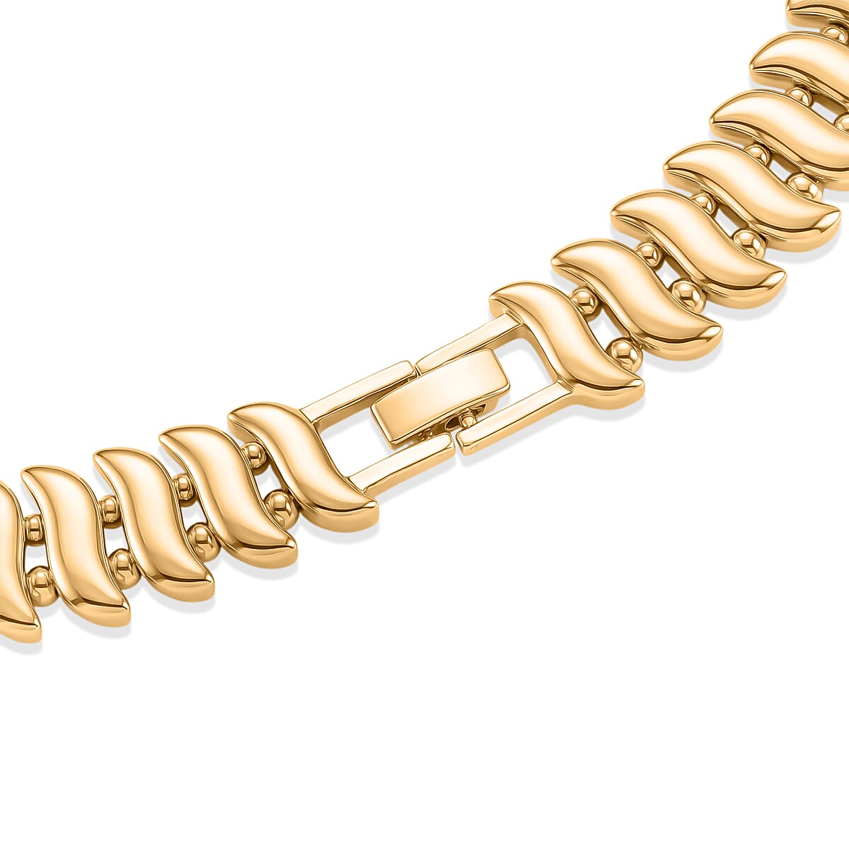 Organic Segmented Necklace (20 Inches) in Goldtone image number 4