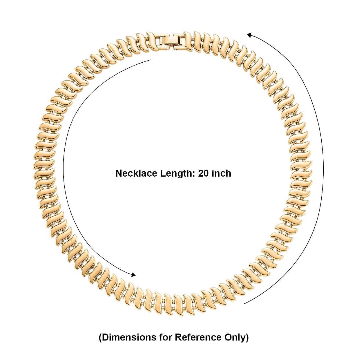 Organic Segmented Necklace (20 Inches) in Goldtone image number 5