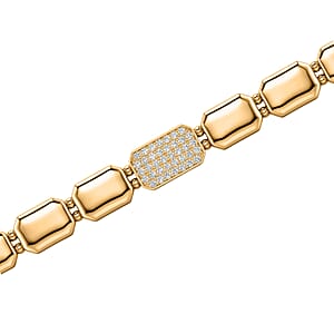 Austrian Crystal Bold Link Necklace (20 Inches) in Goldtone