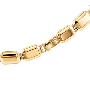 Austrian Crystal Bold Link Necklace (20 Inches) in Goldtone