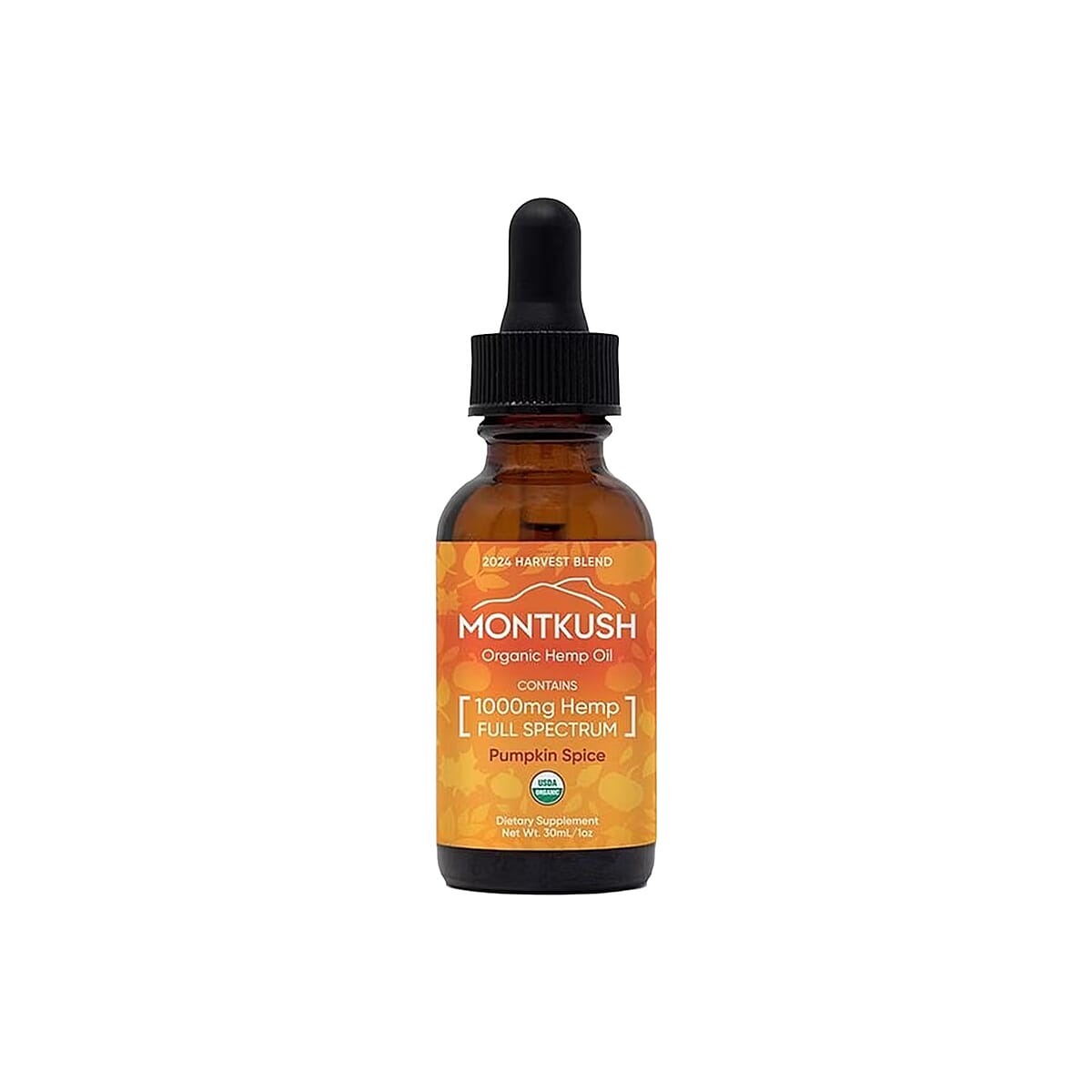 Montkush USDA Organic Seasonal Harvest 1000mg CBD Oil (Pumpkin Spice Limited Edition) 1oz image number 0