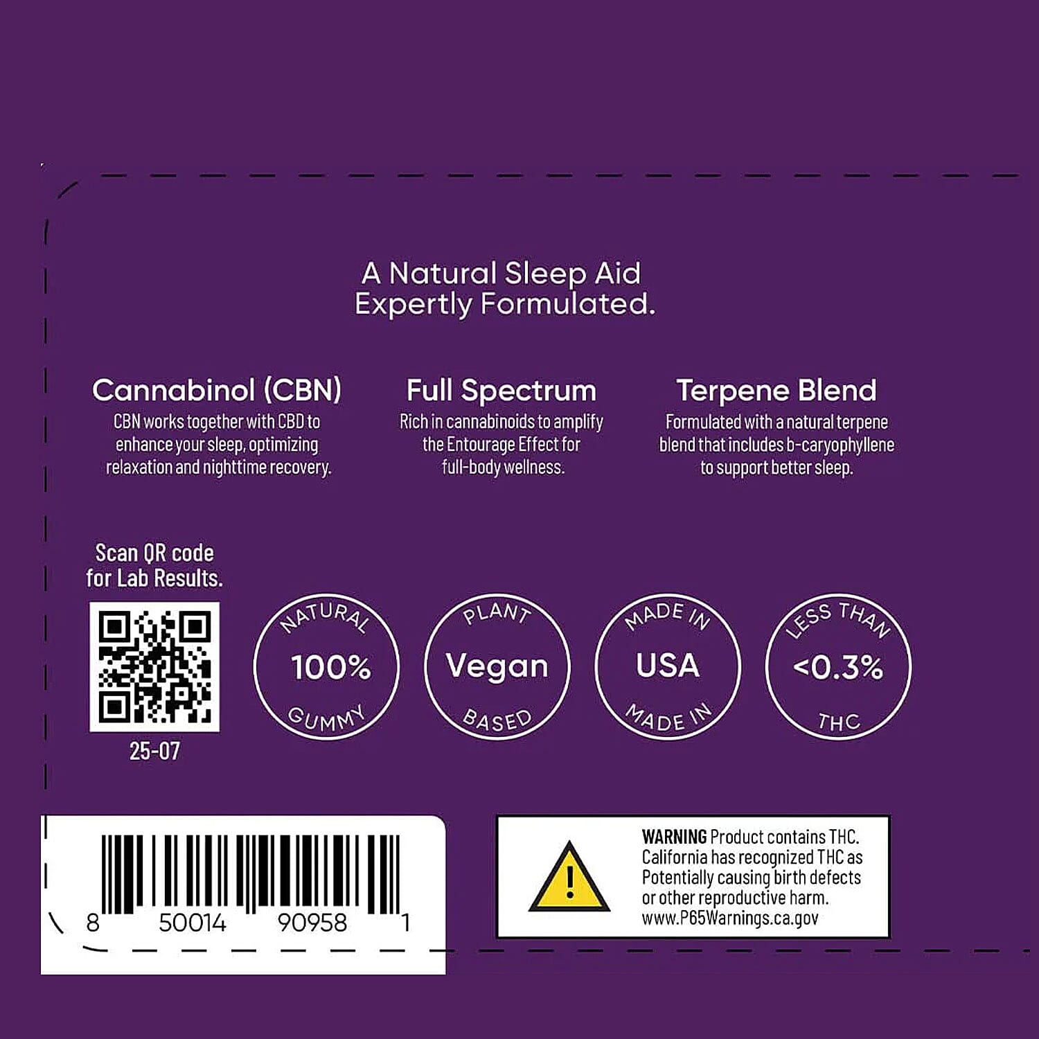 MontKush Wild Berry True Sleep 25mg Formula (30 Gummies)