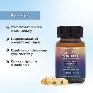 MontKush True Sleep 25mg CBD Formula (30 Softgel Capsules)