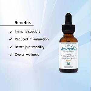 MontKush USDA Organic Natural 500mg CBD Rosin Oil (1oz)