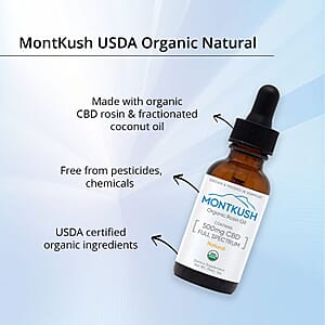 MontKush USDA Organic Natural 500mg CBD Rosin Oil (1oz)