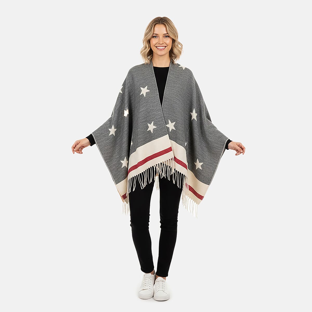 Hurley Beige Americana Knit Ruana image number 0