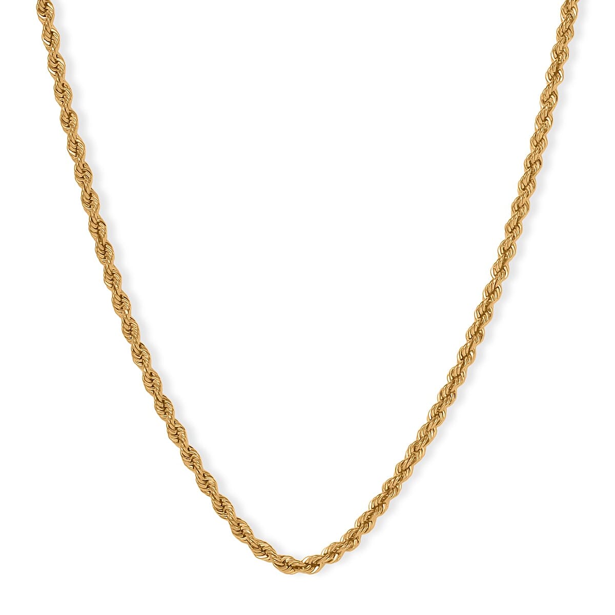 Rope Chain Necklace in 22K Yellow Gold 4.36 Grams 20 Inches image number 0