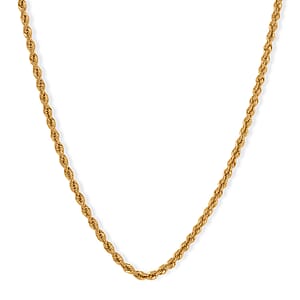 Rope Chain Necklace in 22K Yellow Gold 4.36 Grams 20 Inches