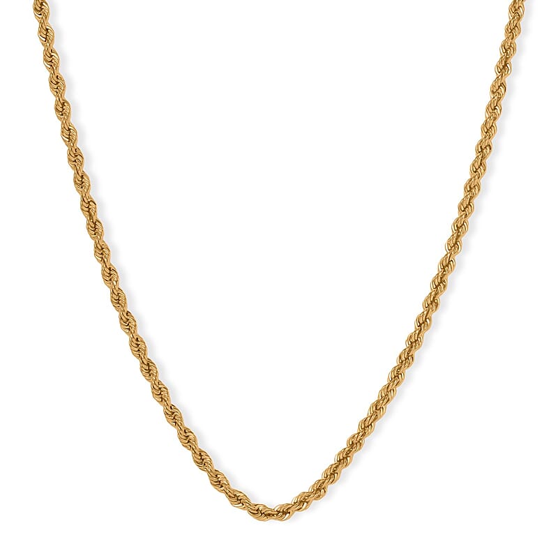 Rope Chain Necklace in 22K Yellow Gold 4.36 Grams 20 Inches