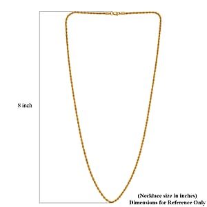 Rope Chain Necklace in 22K Yellow Gold 4.36 Grams 20 Inches