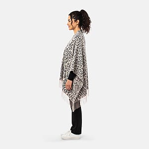 Hurley Grey Cheetah Knit Ruana