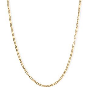 Luxoro Paperclip Chain Necklace in 10K Yellow Gold 20 Inches 3.89 Grams