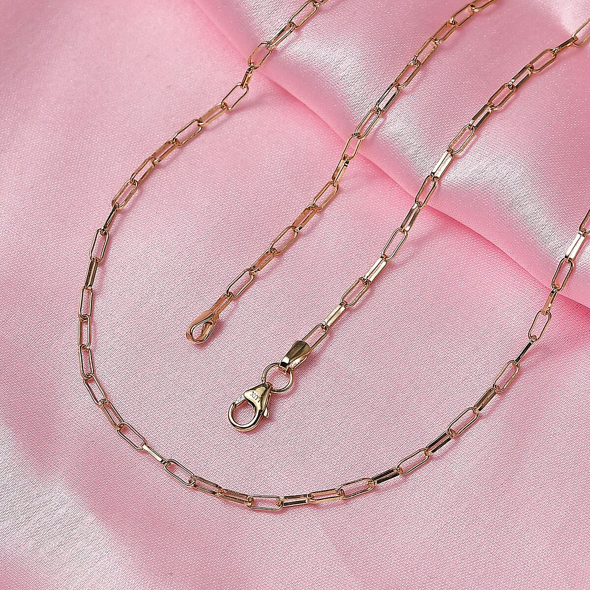 Luxoro Paperclip Chain Necklace in 10K Yellow Gold 20 Inches 3.89 Grams image number 1