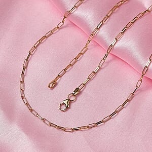 Luxoro Paperclip Chain Necklace in 10K Yellow Gold 20 Inches 3.89 Grams