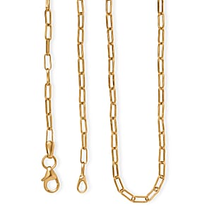 Luxoro Paperclip Chain Necklace in 10K Yellow Gold 20 Inches 3.89 Grams