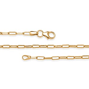 Luxoro Paperclip Chain Necklace in 10K Yellow Gold 20 Inches 3.89 Grams