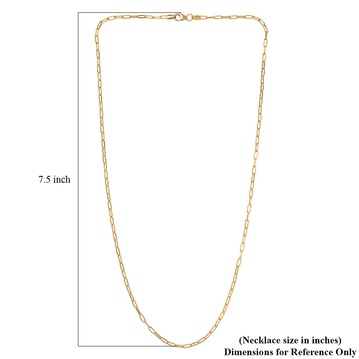 Luxoro Paperclip Chain Necklace in 10K Yellow Gold 20 Inches 3.89 Grams image number 4