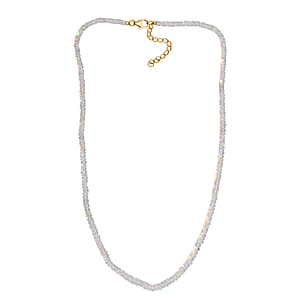 D'Joy Ethiopian Welo Opal 37.00 ctw Beaded Necklace in 18K Vermeil Yellow Gold Over Sterling Silver 18-20 Inches