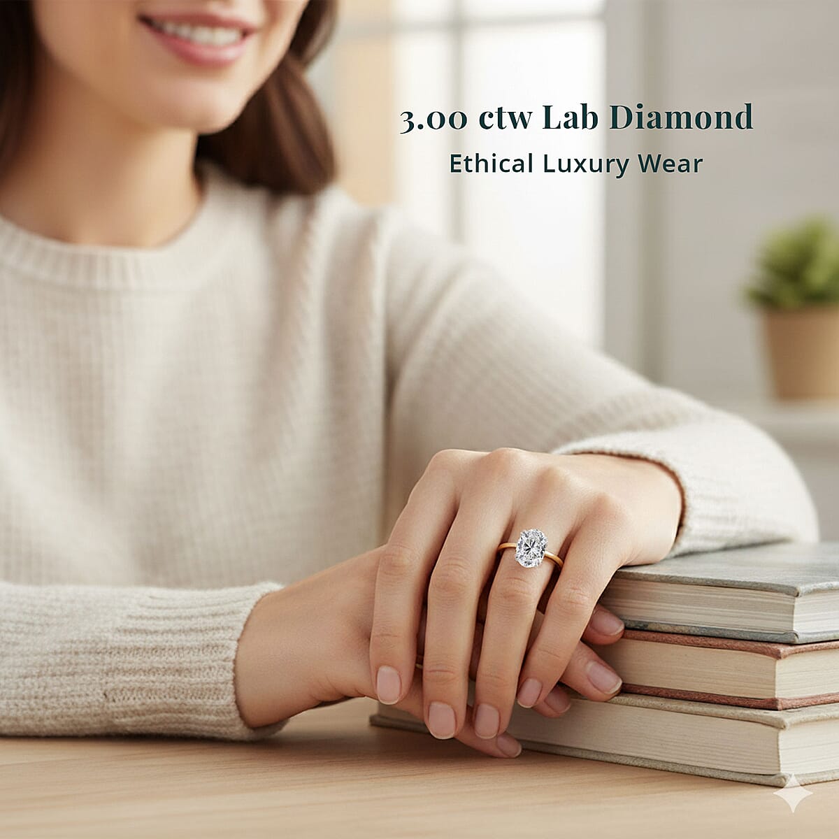 Luxuriant Lab Grown Diamond G VS 3.00 ctw Ring in 14K Yellow Gold (Size 10.0) image number 1