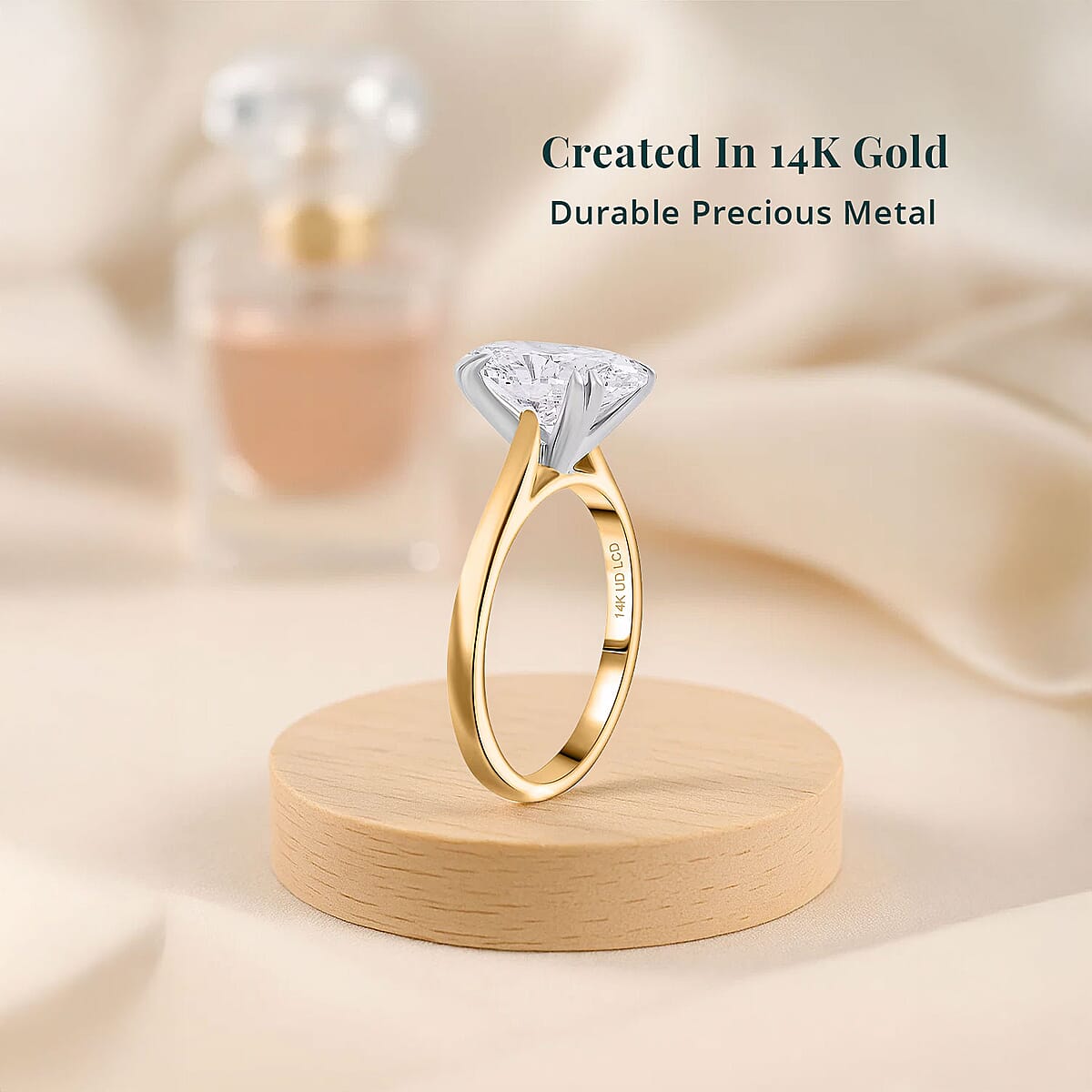 Luxuriant Lab Grown Diamond G VS 3.00 ctw Ring in 14K Yellow Gold (Size 10.0) image number 2