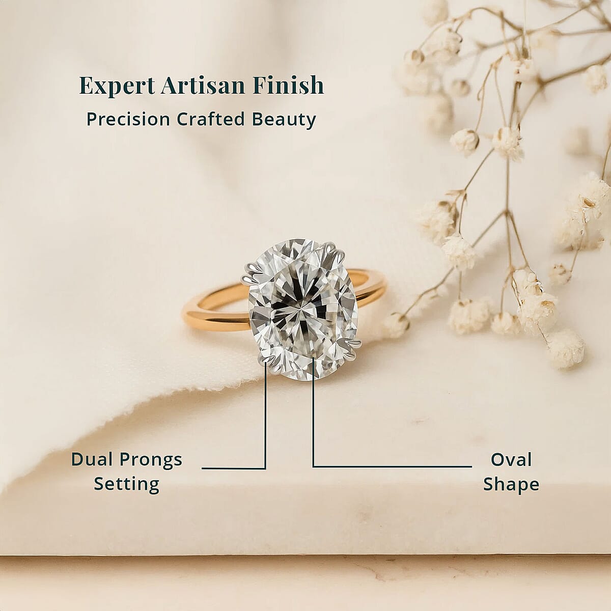 Luxuriant Lab Grown Diamond G VS 3.00 ctw Ring in 14K Yellow Gold (Size 10.0) image number 4