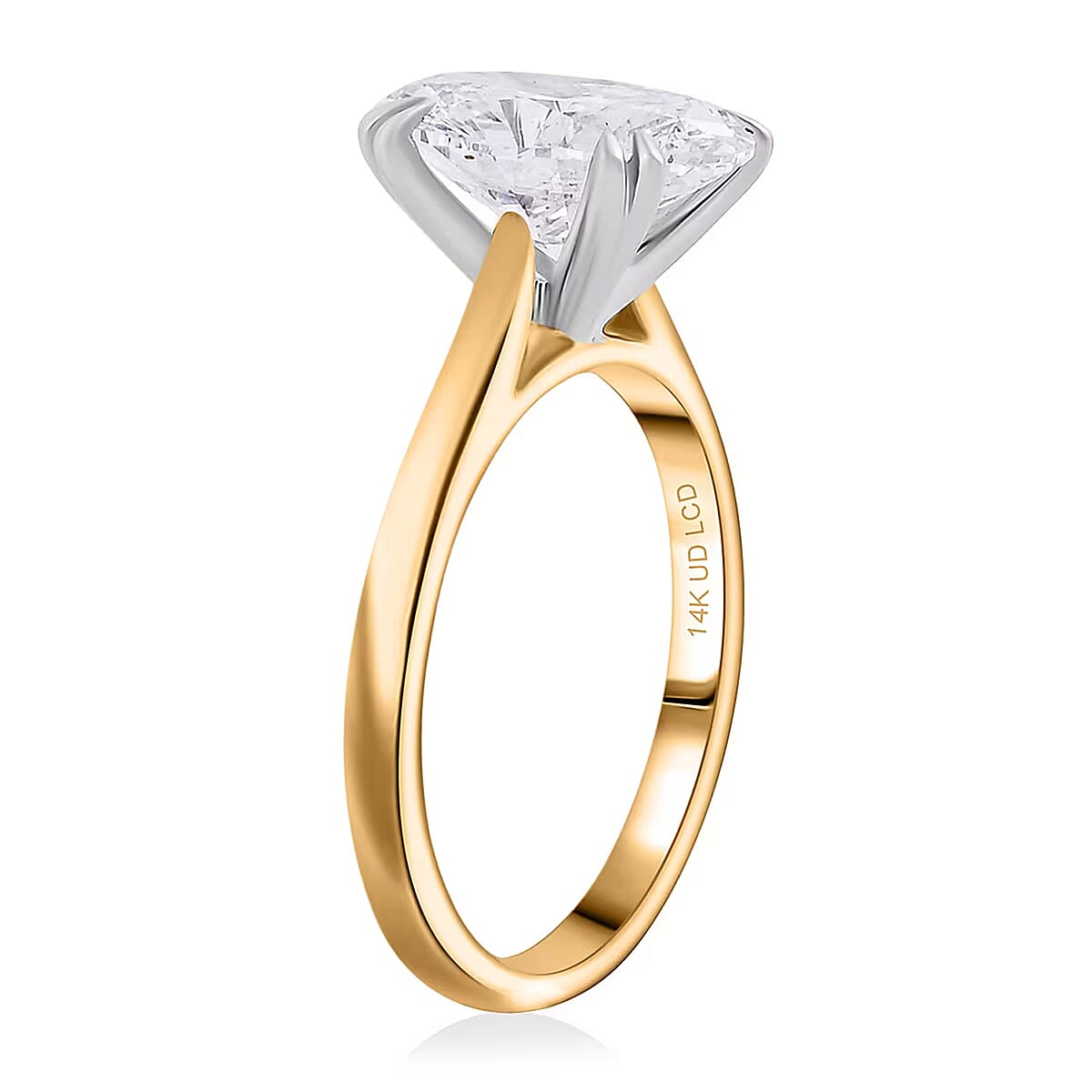 Luxuriant Lab Grown Diamond G VS 3.00 ctw Ring in 14K Yellow Gold (Size 10.0) image number 7