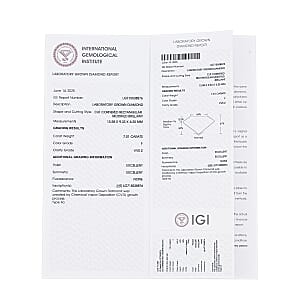 IGI Certified 7.00 ctw Radiant Cut Lab Grown Diamond Loose Gemstone &ndash; G VS2