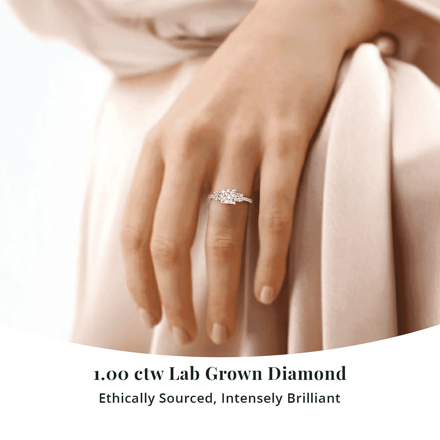 Luxuriant Lab Grown Diamond G VS 1.00 ctw Ring in 14K White Gold (Size 10.0)