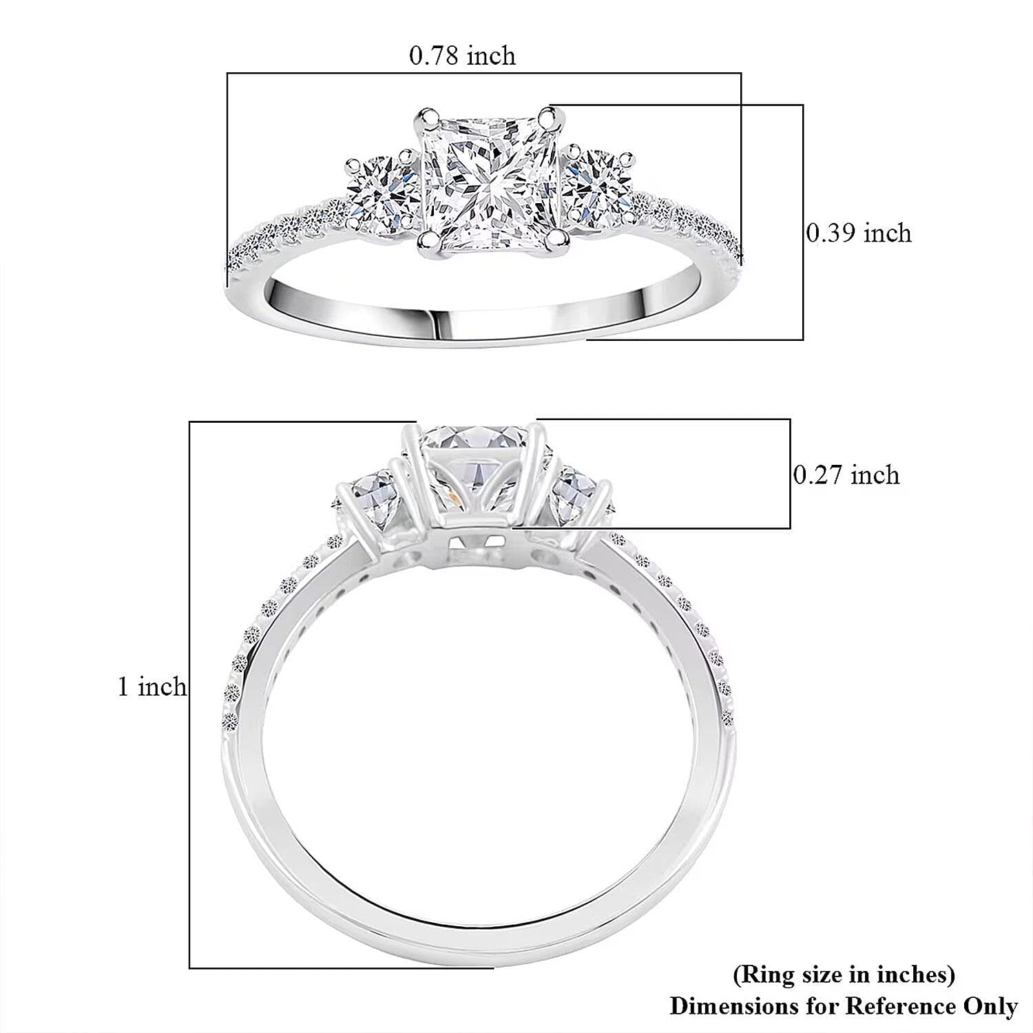Luxuriant Lab Grown Diamond G VS 1.00 ctw Ring in 14K White Gold (Size 10.0)