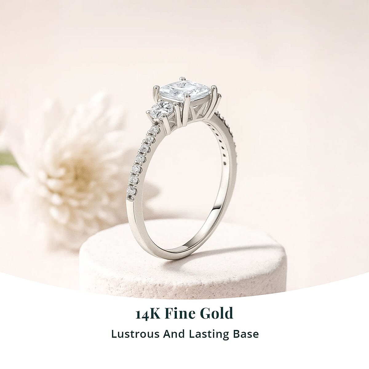Luxuriant Lab Grown Diamond G VS 1.00 ctw Ring in 14K White Gold (Size 5.0) image number 2