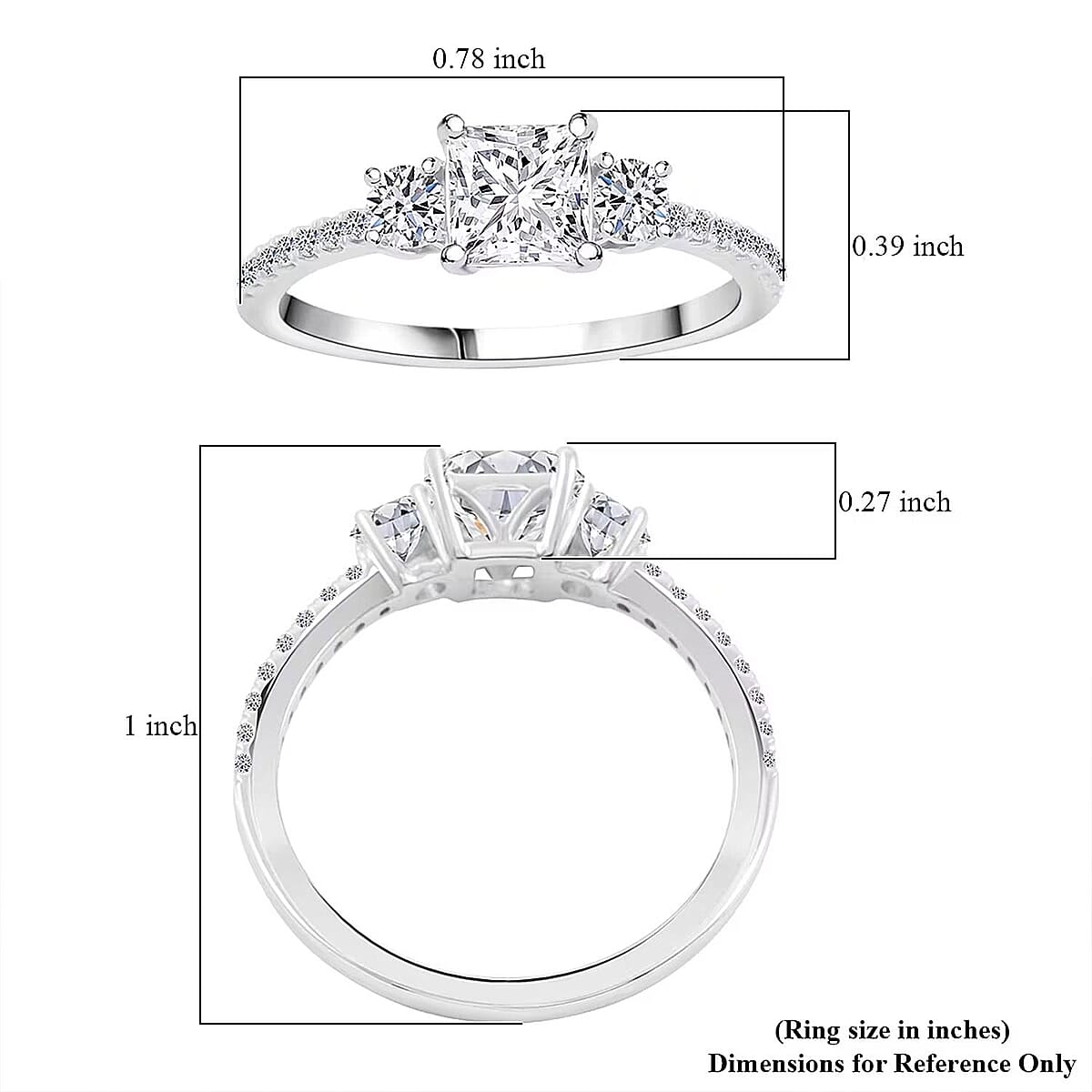 14K White Gold Luxuriant Lab Grown Diamond (G, VS) Ring (Size 9.5) 1.00 ctw image number 5