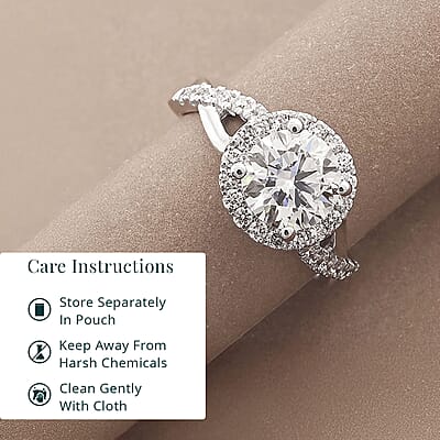 IGI Certified Luxuriant Lab Grown Diamond G VS 2.50 ctw Ring in 14K White Gold (Size 10.0)