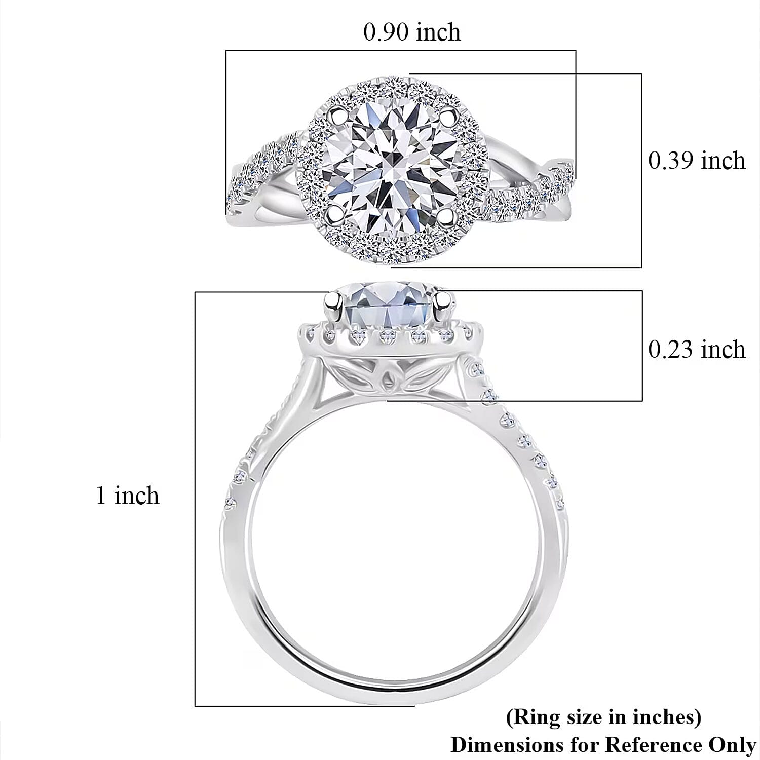 IGI Certified Luxuriant Lab Grown Diamond G VS 2.50 ctw Ring in 14K White Gold (Size 10.0)