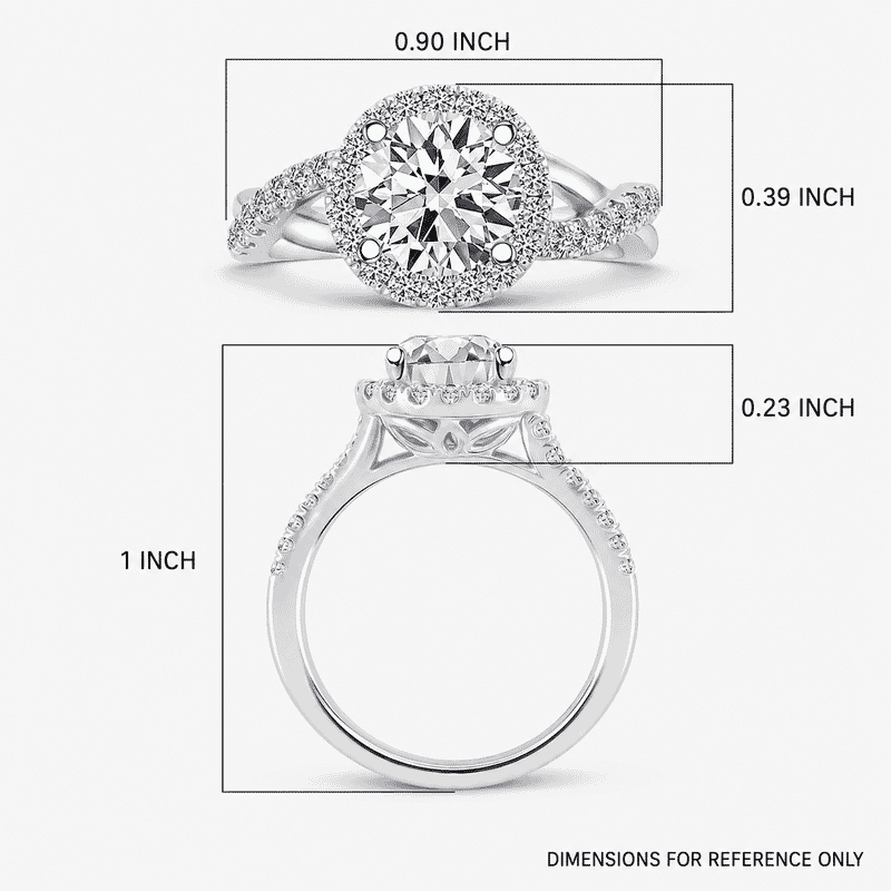 IGI Certified Luxuriant Lab Grown Diamond G VS 2.50 ctw Ring in 14K White Gold (Size 10.0)