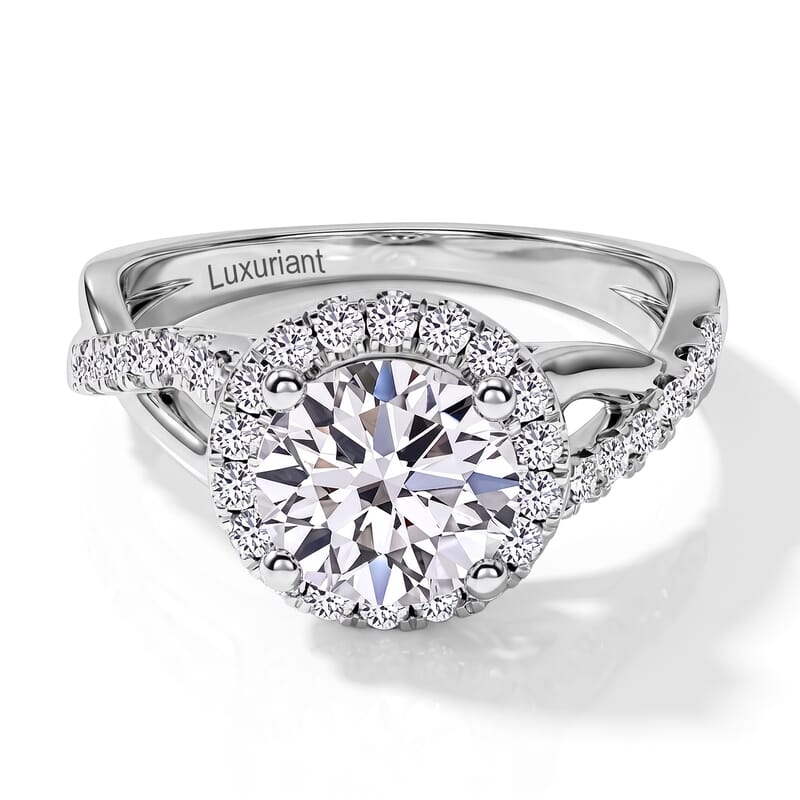 IGI Certified Luxuriant Lab Grown Diamond G VS 2.50 ctw Ring in 14K White Gold (Size 5.0)