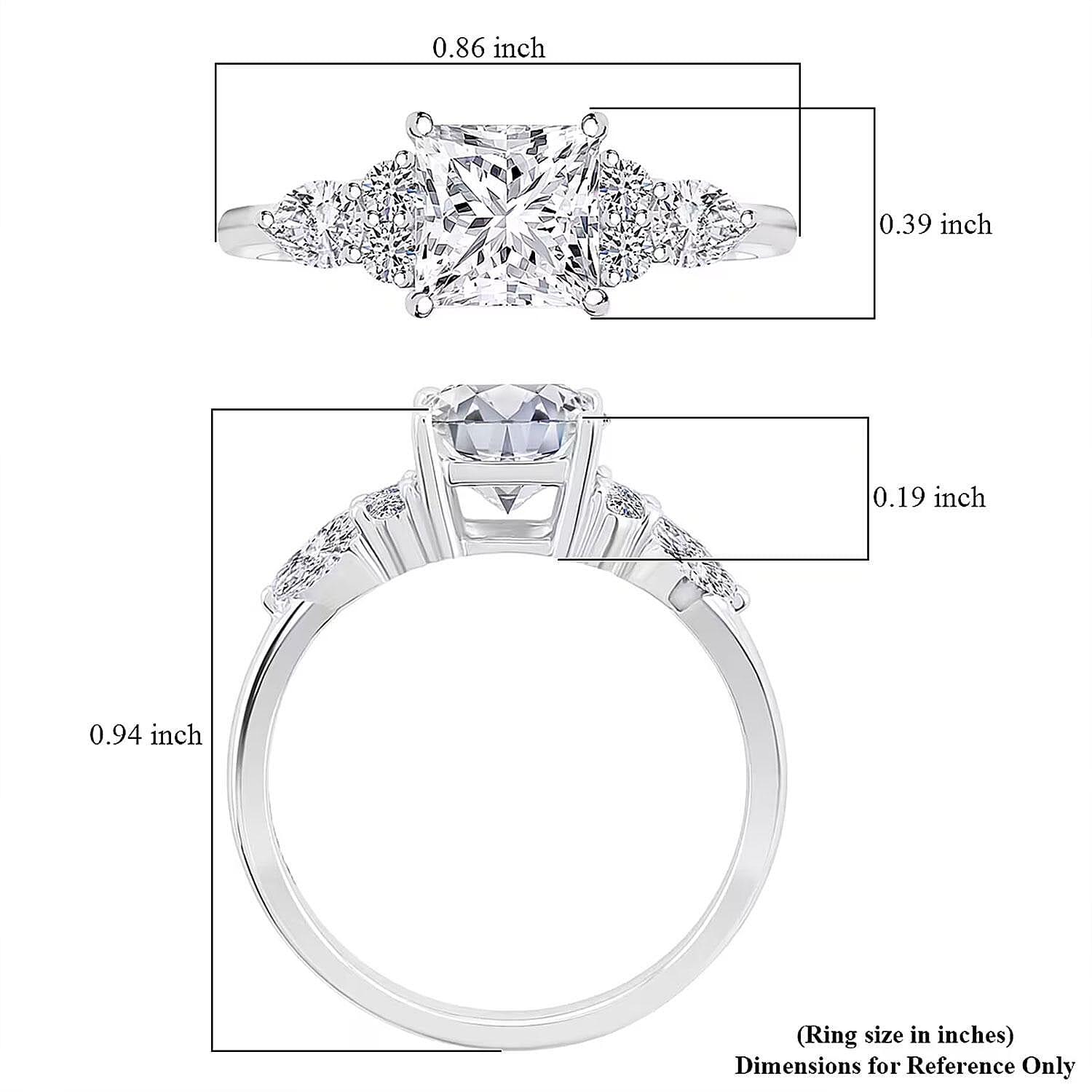 TLV IGI Certified 14K White Gold Luxuriant Lab Grown Diamond (G, VS2) Ring (Size 10.0) 1.75 ctw