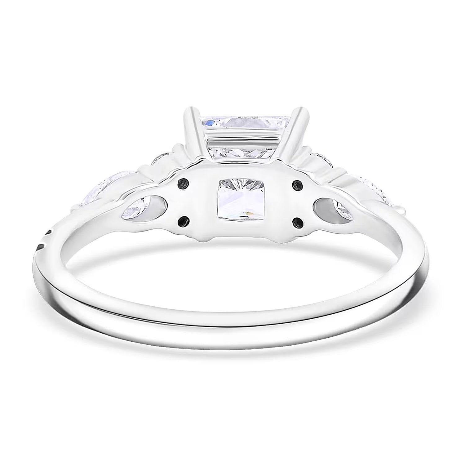 TLV IGI Certified 14K White Gold Luxuriant Lab Grown Diamond (G, VS2) Ring (Size 10.0) 1.75 ctw