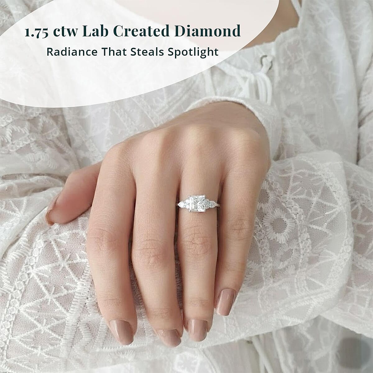 IGI Certified Luxuriant Lab Grown Diamond G VS2 1.75 ctw Ring in 14K White Gold (Size 6.0) image number 1