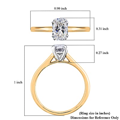 IGI Certified Luxuriant Lab Grown Diamond VS1 1.00 ctw Ring in 14K Yellow Gold (Size 10.0)
