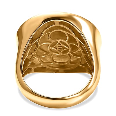 EverTrue Bronzella Collection Italian Republic Coin Men's Ring in 18K YG Plated Bronze (Size 12.0)