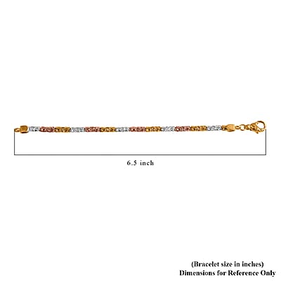 D'Joy Bali Legacy Byzantine Chain Bracelet in 18K Vermeil YRG Over and Sterling Silver (6.50 In) 11.40 Grams