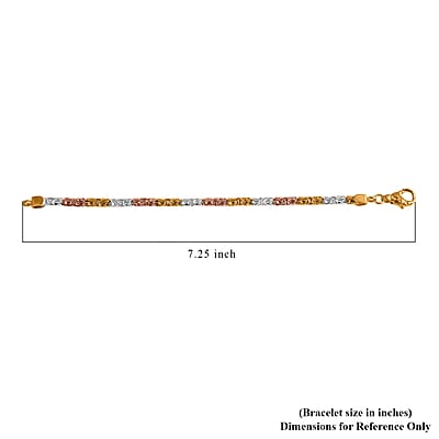 D'Joy Bali Legacy Byzantine Chain Bracelet in 18K Vermeil YRG Over and Sterling Silver (7.25 In) 11.40 Grams