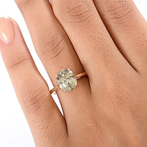 Certified Luxoro AAA Turkizite Solitaire Ring in 10K Yellow Gold 3.26 ctw (Size 10.0)