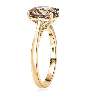 Certified Luxoro AAA Turkizite Solitaire Ring in 10K Yellow Gold 3.26 ctw (Size 10.0)