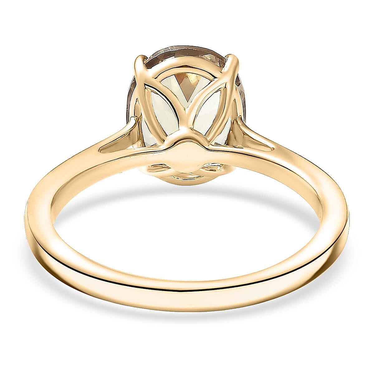 Doorbuster Certified & Appraised AAA Turkizite 3.26 ctw Solitaire Ring in 10K Yellow Gold (Size 10.0) image number 4