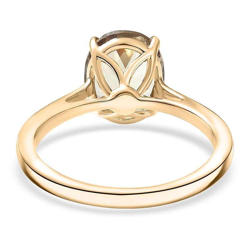 Certified and Appraised  AAA Turkizite Solitaire Ring in 10K Yellow Gold 3.26 ctw (Size 10.0)
