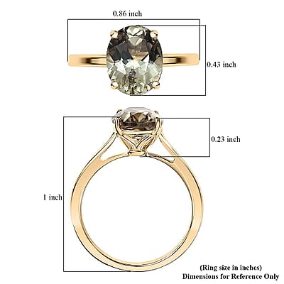 Certified and Appraised  AAA Turkizite Solitaire Ring in 10K Yellow Gold 3.26 ctw (Size 5.0)